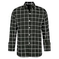 thumbnail image 1 of Tisuna Long Sleeve Shirts For Girls Breathable Lapel Collar Plaid Print Tops Big Child Button Front Fall Shirts Size 5-6 Years Black, 1 of 6