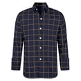 thumbnail image 1 of Tisuna Long Sleeve Shirts For Girls Breathable Lapel Collar Plaid Print Tops Big Child Button Front Fall Shirts Size 9-10 Years Navy, 1 of 5