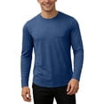 thumbnail image 1 of Tisuna Long Sleeve T-Shirts For Men Soft Crew Neck Tops Men Solid Tshirts For Sport Workout Size L, 1 of 5