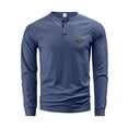 thumbnail image 1 of Tisuna Men Autumn T-Shirts Lightweight Henley Neck Tops Men Solid Outfits For Casual Wear Size Xxl, 1 of 5