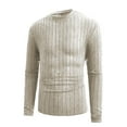 thumbnail image 1 of Tisuna Men Autumn T-Shirts Stretch Crew Neck Tops Men Solid Outfits For Athletic Casual Size S, 1 of 5