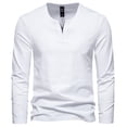 thumbnail image 1 of Tisuna Men Autumn T-Shirts Stretch V Neck Tops Men Solid Outfits For Work Office Size Xxxxxl, 1 of 9