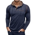 thumbnail image 1 of Tisuna Men Long Sleeve T-Shirts Breathable Hooded Drawstring Tops Men Solid Tee Shirts For Sport Workout Size L, 1 of 7