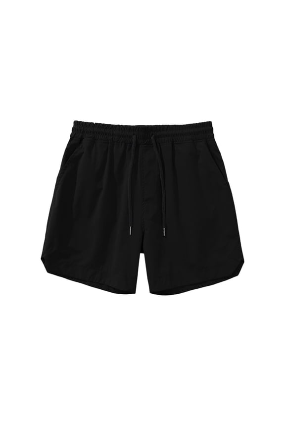 Men'S Gym Shorts Solid Color Elastic Waist Straight Leg Shorty Soft Lightweight Mens Workout Basketball Shorts Black Size Xl