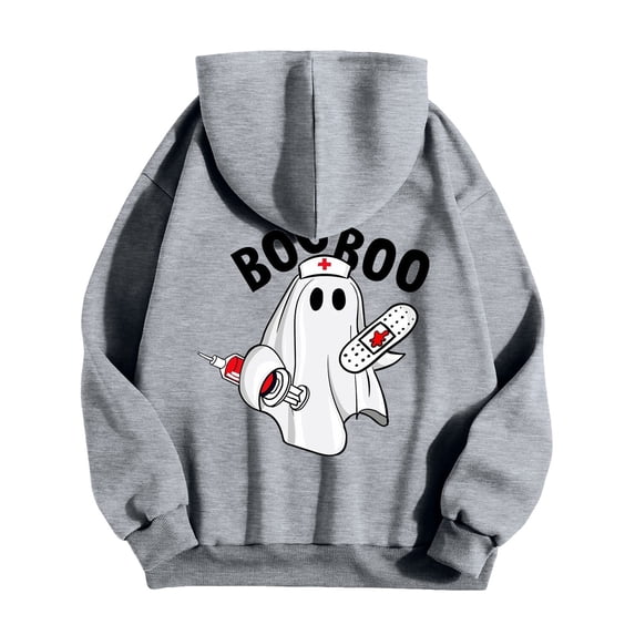 Tisuna Men'S Halloween Hoodies Ghost Print Long Sleeve Hooded Tops Lightweight Men Festival Theme Party Hoody Clothes Size L