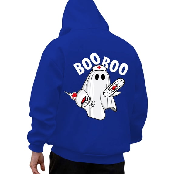 Tisuna Men'S Halloween Hoodies Ghost Print Long Sleeve Hooded Tops Lightweight Men Festival Theme Party Hoody Clothes Size S