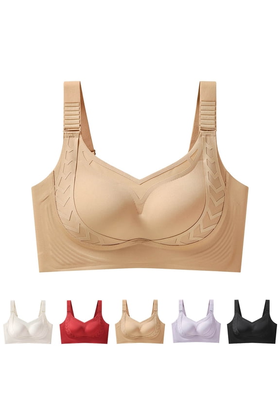 Seamless Light Support Bra For Women Side Coverage Push Up Bras Comfort Breathable For Everyday Wear