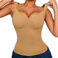 thumbnail image 1 of Tisuna Shapewear Tank Tops For Women Tummy Control Seamless Tops V Neck Body Shaper Camisole Size S Gold, 1 of 4
