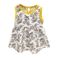 thumbnail image 1 of Tisuna Sleeveless Vest Dress For Girls Toddler Cartoon Print Crew Neck Cute Dresses Lightweight Casual Girls Summer Dress Yellow Size 18-24 Months, 1 of 3