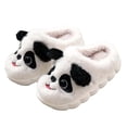 thumbnail image 1 of Tisuna Slippers For Girls Boys Child Cartoon Print Anti Slip Easy On Shoes Warm Leisure Autumn Winter Kids Daily Wear White Size 3-4 Years, 1 of 4