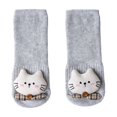 thumbnail image 1 of Tisuna Socks For Baby Girls Boys Cartoon Print Anti Slip High Ankle Socks Breathable Soft All Weather Kids Daily Wear Grey Size 12-18 Months, 1 of 3
