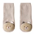 thumbnail image 1 of Tisuna Socks For Baby Girls Boys Cartoon Print Anti Slip High Ankle Socks Breathable Soft All Weather Kids Daily Wear Khaki Size 12-18 Months, 1 of 3