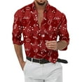 thumbnail image 1 of Tisuna Stylish Shirt For Men Long Sleeve Lapel Neck Button Down Blouse Funny Fashion Gentlemen Valentine'S Spring Summer T Shirts L, 1 of 7