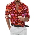 thumbnail image 1 of Tisuna Stylish Shirt For Men Long Sleeve Lapel Neck Button Down Blouse Funny Fashion Gentlemen Valentine'S Spring Summer T Shirts M, 1 of 7