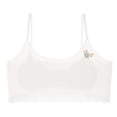 thumbnail image 1 of Tisuna Summer Girls' Growth Bra Solid Color Adjustable Spaghetti Strap Thin Cups Casual Breathable Little Girls Youth Fitness Sport Wear Bralette White Size 10-11 Years, 1 of 6