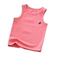 thumbnail image 1 of Tisuna Summer Kids Sleeveless Tank Top Toddler Puppy Design Print Crew Neck Vest Breathable Casual Little Boys Girls School Holiday Athletic Sportwear Watermelon Red Size 6-7 Years, 1 of 4