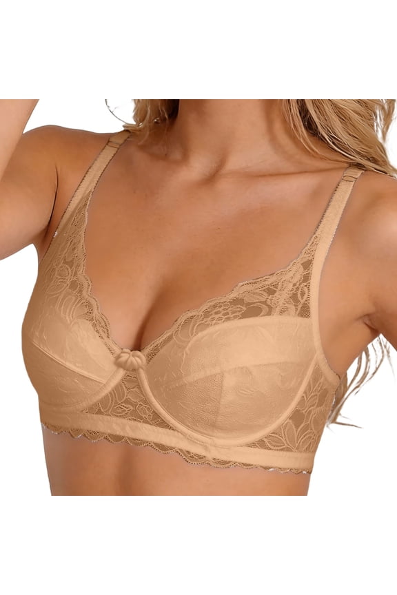 Summer Lightweight Bra For Women Adjustable Straps With Lace Trim Bra Fashion Comfortable Push Up Bra
