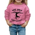 thumbnail image 1 of Tisuna Sweatshirt For Girls Boys Child Letter Print Long Sleeve Crew Neck Tops Casual Loose Autumn Winter Kids Pullover Sweatshirt Pink Size 11-12 Years, 1 of 4