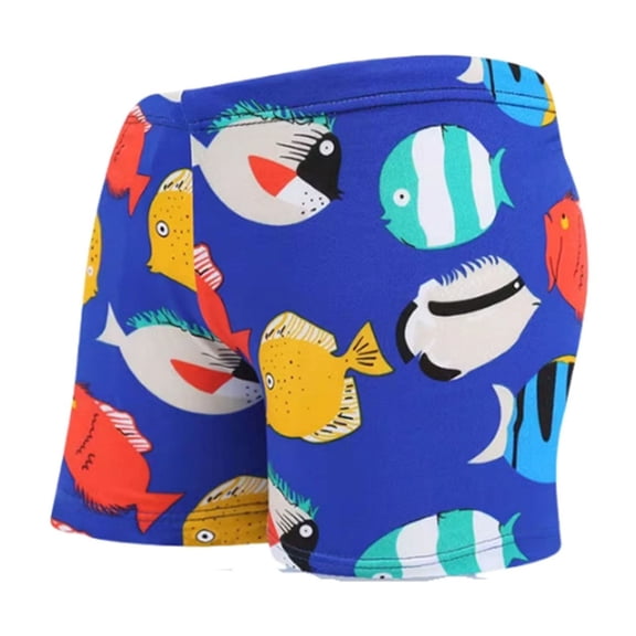 Tisuna Swim Short For Boys Toddler Cartoon Print Elastic Waist Slim Leg Swimwear Comfortable Soft Baby Boys Seaside Beach Holiday Summer Swim Trunks Blue Size 3-6 Years