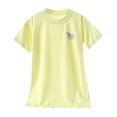 thumbnail image 1 of Tisuna Toddler Nightdress For Girls Solid Color Short Sleeve Crew Neck Sleepwear Dress Fashion Soft Baby Girls Loose Fit Summer Home Dailywear Yellow Size 3-4 Years, 1 of 4