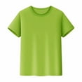thumbnail image 1 of Tisuna Toddler Shirts For Boys Solid Color Tops Crew Neck Short Sleeve Casual Lightweight Summer Boy T Shirts Green Size 7-8 Years, 1 of 4