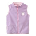 thumbnail image 1 of Tisuna Vest Jacket For Boys Girls Toddler Cartoon Print Sleeveless Stand Collar Coat Comfortable Leisure Autumn Winter Kids Waistcoat Purple Size 2-3 Years, 1 of 6