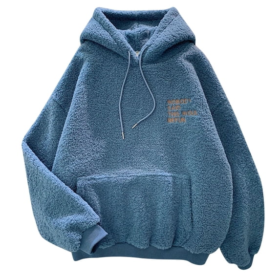 Tisuna Women'S Fleece Hoodies Casual Long Sleeve Pullover Tops Leisure Sweatshirts With Pockets Daily Wear Fall Winter Clothes Size M