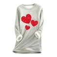 thumbnail image 1 of Tisuna Women'S Winter Sweater Dress Valentine Heart Print Long Sleeve Crew Neck Dresses Thermal Warm Ladies Pullover Sweater Clothes Grey Size Xxl, 1 of 3