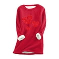 thumbnail image 1 of Tisuna Women'S Winter Sweater Dress Valentine Heart Print Long Sleeve Crew Neck Dresses Thermal Warm Ladies Pullover Sweater Clothes Red Size Xxl, 1 of 3