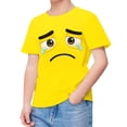 thumbnail image 1 of Tisuna Yellow Cartoon Print Tshirts For Teen Kids Boys Girls Short Sleeve Crew Neck Pullover T Shirt Fashion Cute Youth Child Loose Fit Summer Tops Size 6-7 Years, 1 of 6