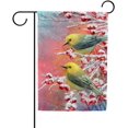 thumbnail image 1 of Tit Birds Berries Winter Christmas Double Sided House Flag 28x40 inch Decorative Yard Flag for Outdoor, 1 of 5