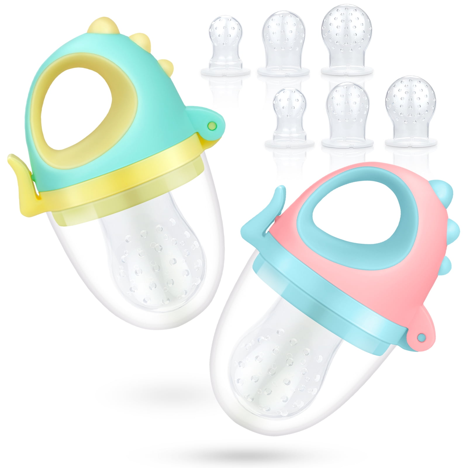 TitaCare Baby Food Feeder Fresh Fruit Pacifier Juices Nipple Dinosaur