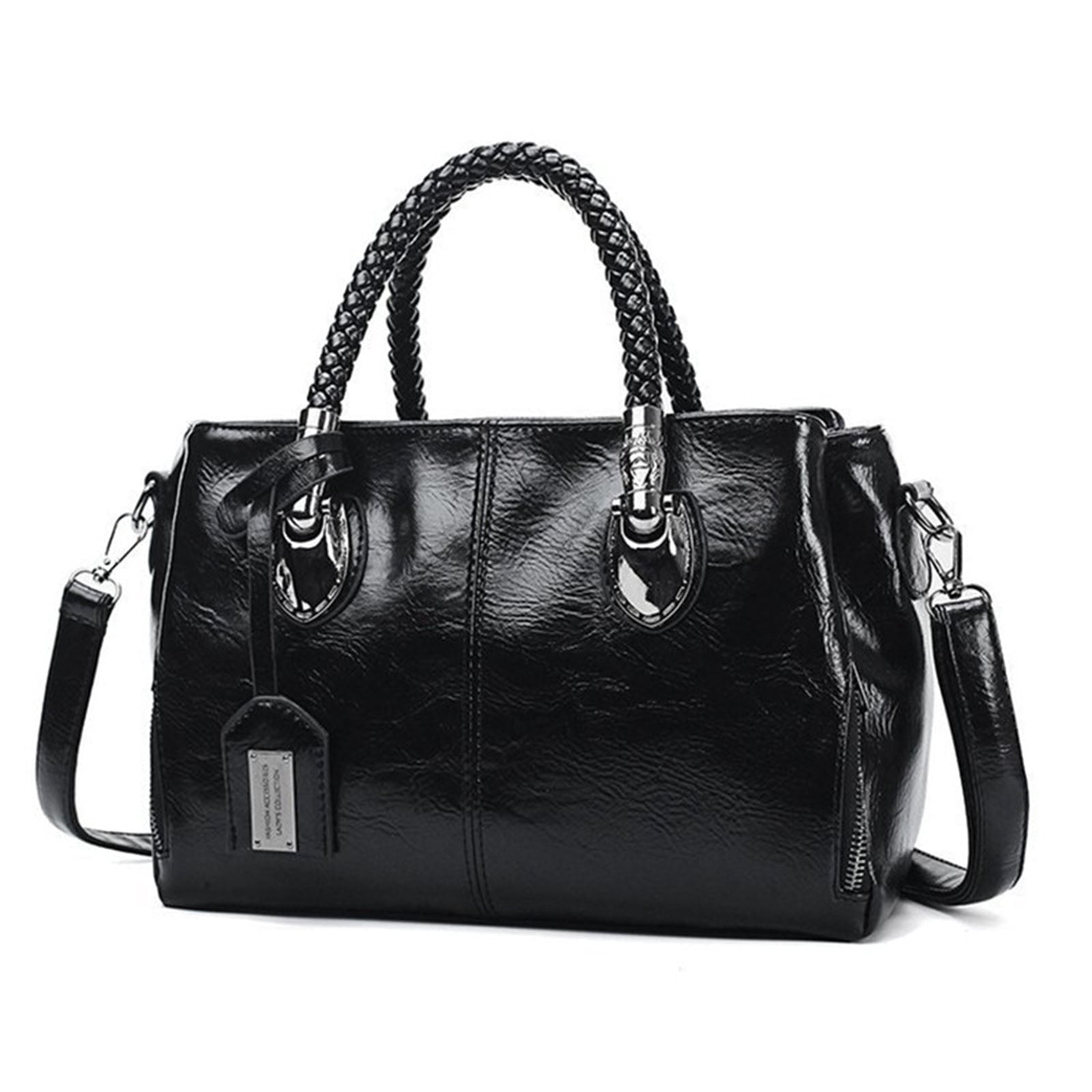 Titaking Women's Crossbody Handbags Shoulder Bag Zipper for Women PU Leather Black
