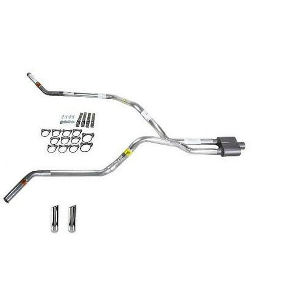 Titan 04-05 dual exhaust 2.5 pipe 1 chamber muffler RW Tip Corner exit
