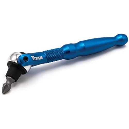 Titan 11317 1/4 in. Drive Aluminum Swivel Head Ratcheting Micro Bit Driver TTN-11317