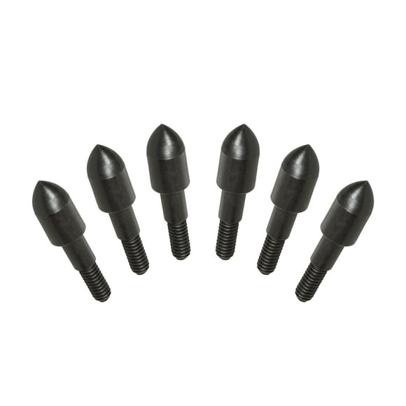 Titan 11/32" Archery Steel Bullet Points, 100-Grains, 6-Pack, Black