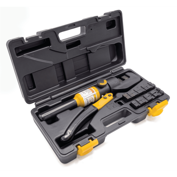 Titan 11980 Hydraulic Cable Crimper 5 Ton Hex Tool 12 AWG to 2/0 with Dies