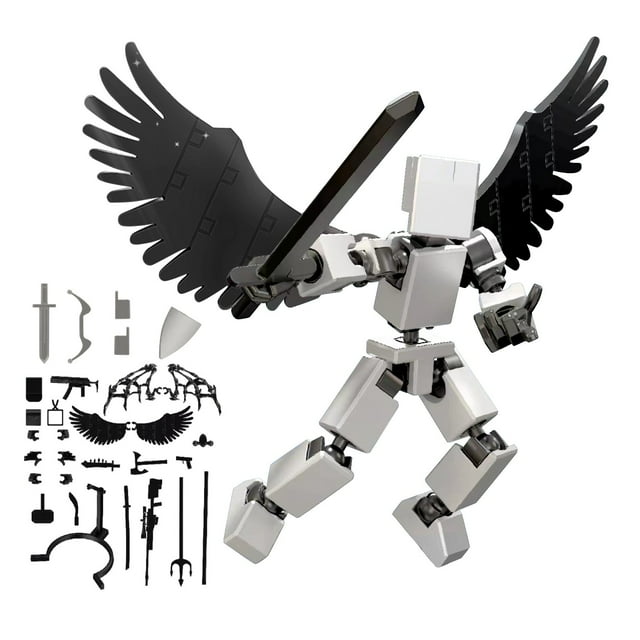 Titan 13 Action Figure, 13 Action Figure,Full Body Mechanical Movable Toy,T13 Action Figure 3D Printed Multi-Jointed Movable,Multiple Accessories,Hand Painted Figure On Sale (White)