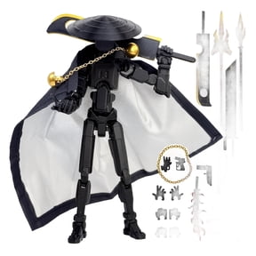 Titan 13 Action Figure,3D Printed Dummy Robot 13 Action Figure | Multi-Jointed Robot 13 Action Figure with Cloak ,Creative Photography Prop,Great Gift