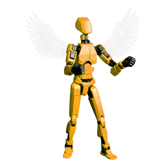 Titan 13 Action Figure, Assembly Completed 3D Printed Winged Articulated Man, Posable Mobile Doll