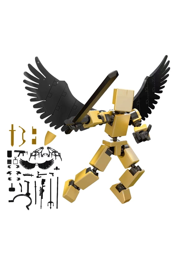 Titan 13 Action Figure Mini Hip Hop T 13 Action with Wings Rich Accessory Package Model Full Body Mobile Robot Desktop Decoration