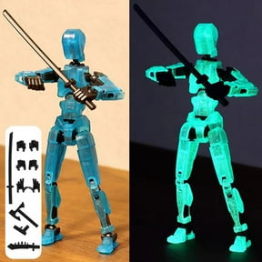 Titan 13 Action Figure - Multi-Jointed, Grow in Dark Assembly Required, Fully Articulated Robot Models, Suitable For Stop Motion Animation, Halloween and Christmas Gifts