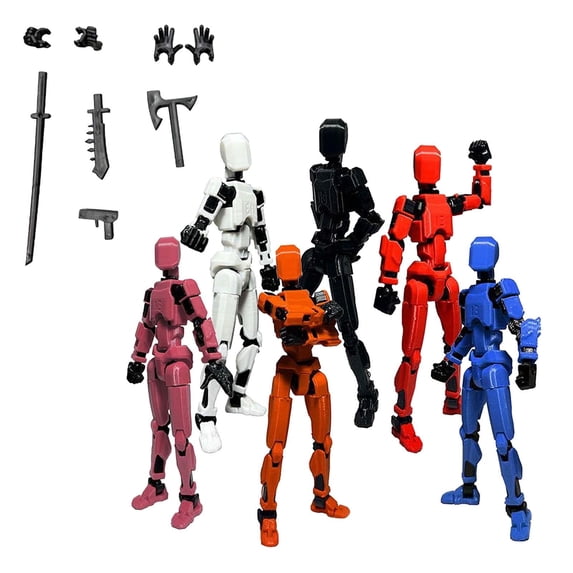 Titan 13 Action Figure, N13 Action Figures, T13 Action Figure 3D Printed Robot Multi-Jointed Movable, Desktop Decorations for Game Lovers
