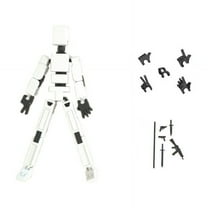 Titan 13 Action Figure T13 Action Figure, 3D Printed Multi-Jointed Movable Robot, ,Lucky 13 Articulated Robot Dummy Action Figures, Desk Desktop Decoration Gift (White)