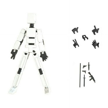 Titan 13 Action Figure T13 Action Figure, 3D Printed Multi-Jointed Movable Robot, ,Lucky 13 Articulated Robot Dummy Action Figures, Desk Desktop Decoration Gift (White)