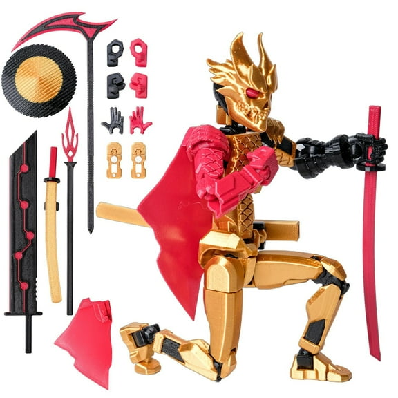 Titan 13 Action Figure T13 Ghost Samurai Robot Model 3D Printed Japanese Warrior Plastic Kit for Cool Desktop Ornament Animation Prop GiftColorful