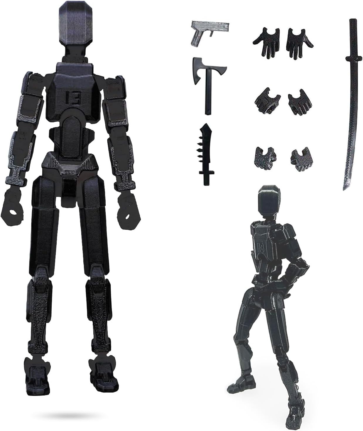 Titan 13 Action Figure, T13 Multi-Jointed Action Figures with 4 Types ...