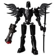 thumbnail image 1 of Titan 13 Action Figures, 3D Printed Human Body Model, T13 Action Figure, Multi-joint Movable Robot, PVC Model Full Body Movable Robot Desktop Decoration (Black), 1 of 4