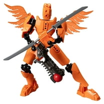 Titan 13 Action Figures, 3D Printed Human Body Model, T13 Action Figure, Multi-joint Movable Robot, PVC Model Full Body Movable Robot Desktop Decoration (Orange)