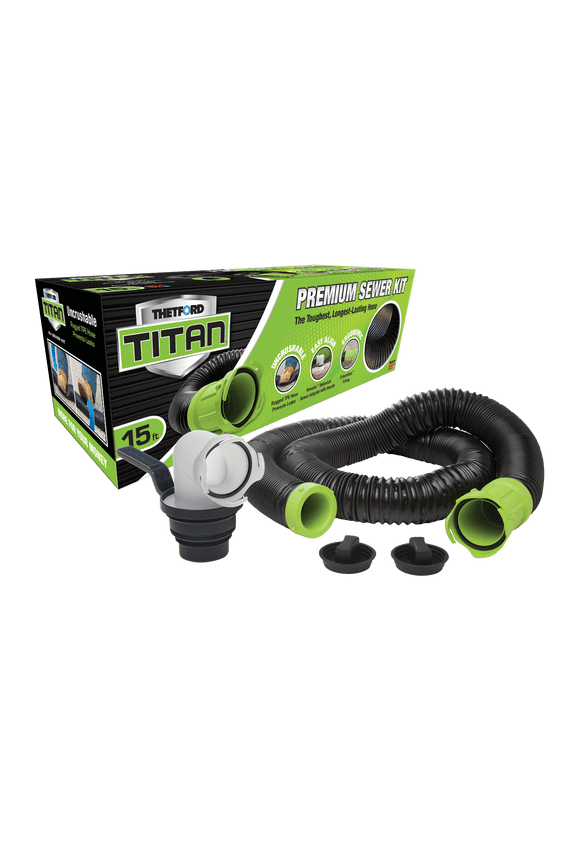 15-foot RV Sewer Hose Kit - Thetford 17858 - Bilingual Packaging